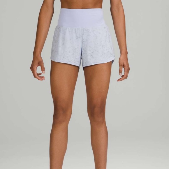 ❤️ Lululemon Speed Up Mid-Rise Lined Short 4" Pastel Blue Multi Size 6 - Picture 8 of 15